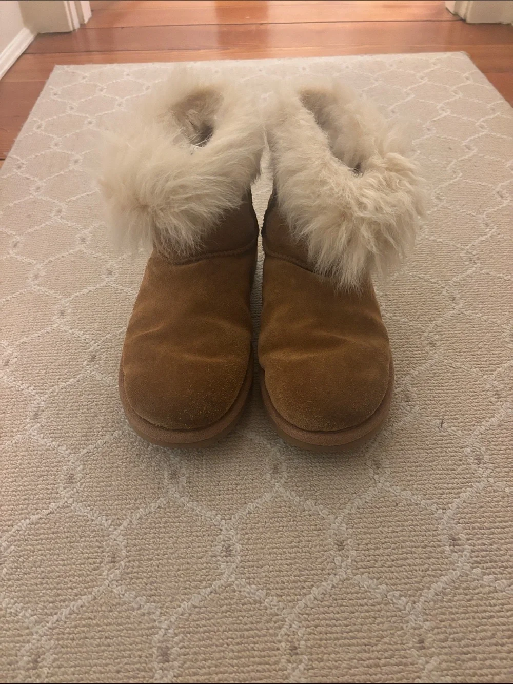UGG Chestnut Mini Shearling Cuff Boots